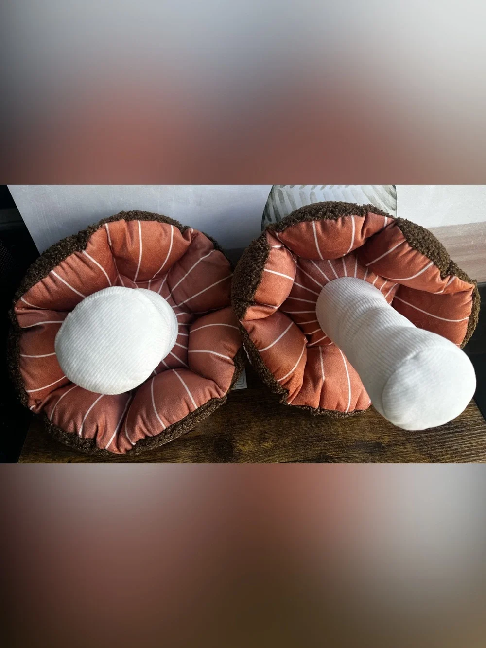 Target Bullseye Set of 2 Brown Mushroom Pillows